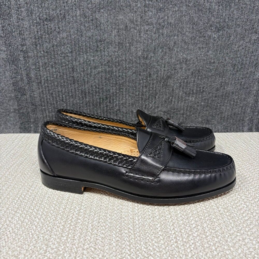 NEW Allen Edmonds Maxfield Tassel Loafers Black Leather Dress Shoes Men’s 10 E